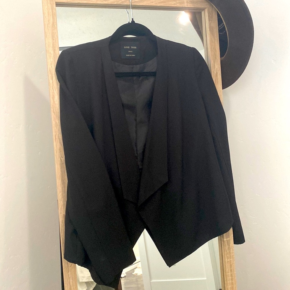 Black draped blazer
